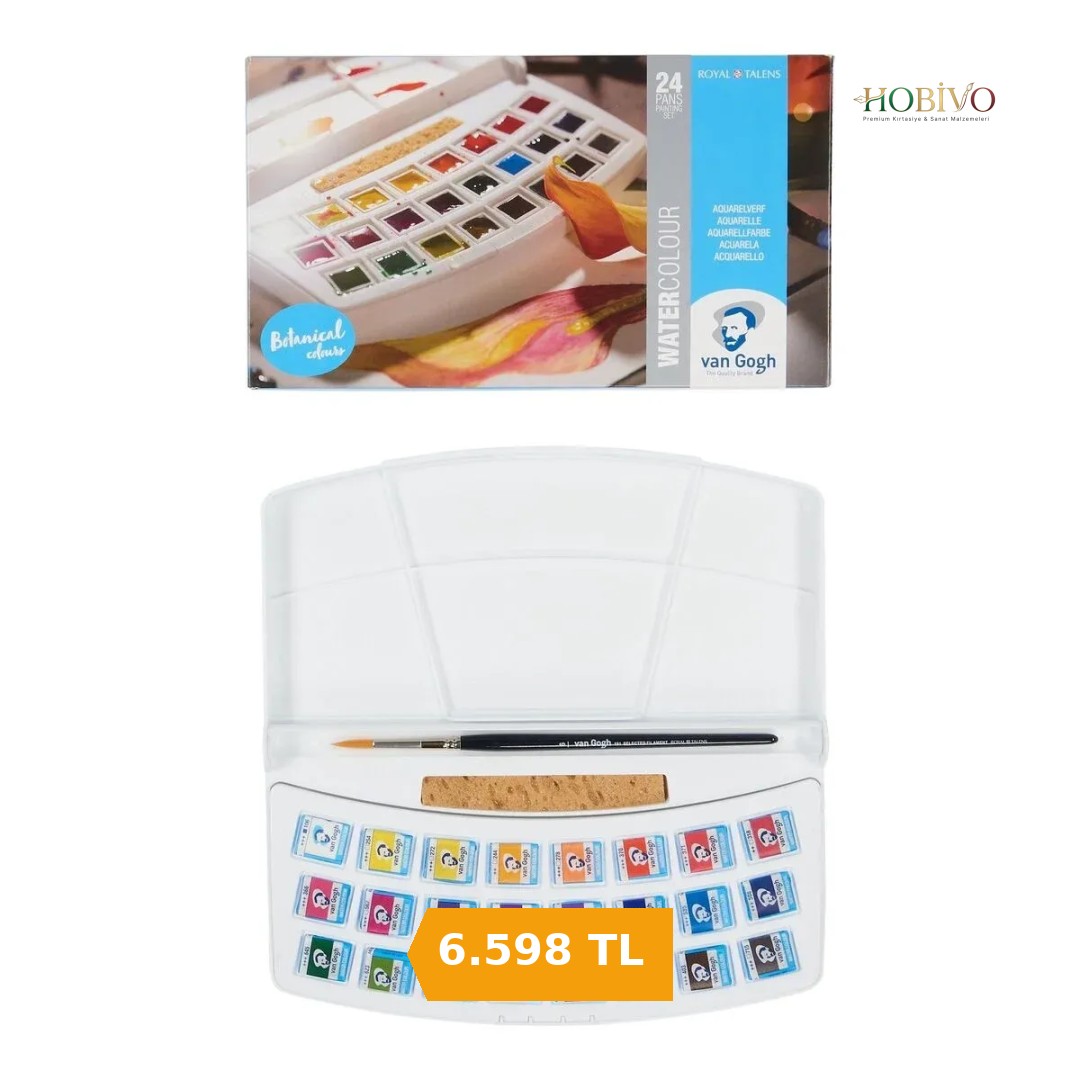 Talens Van Gogh Tablet Sulu Boya Seti 24 Renk Botanik Renkleri