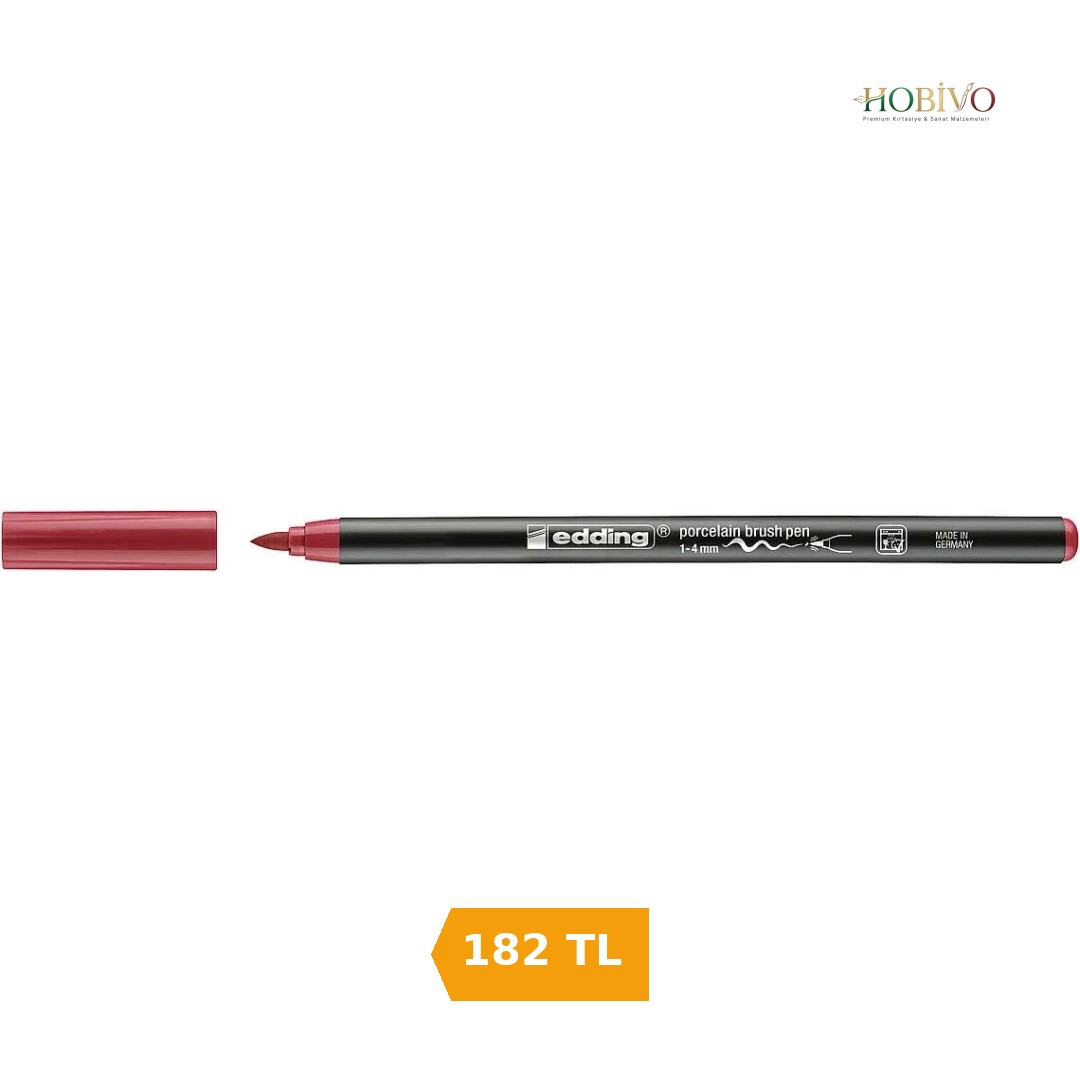 Edding 4200 Porselen Kalemi KARMİN KIRMIZI
