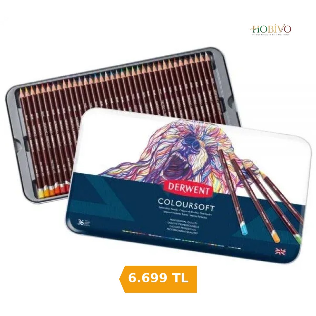 Derwent Coloursoft Pencils Yumuşak Kuru Boya Kalemi Seti 36