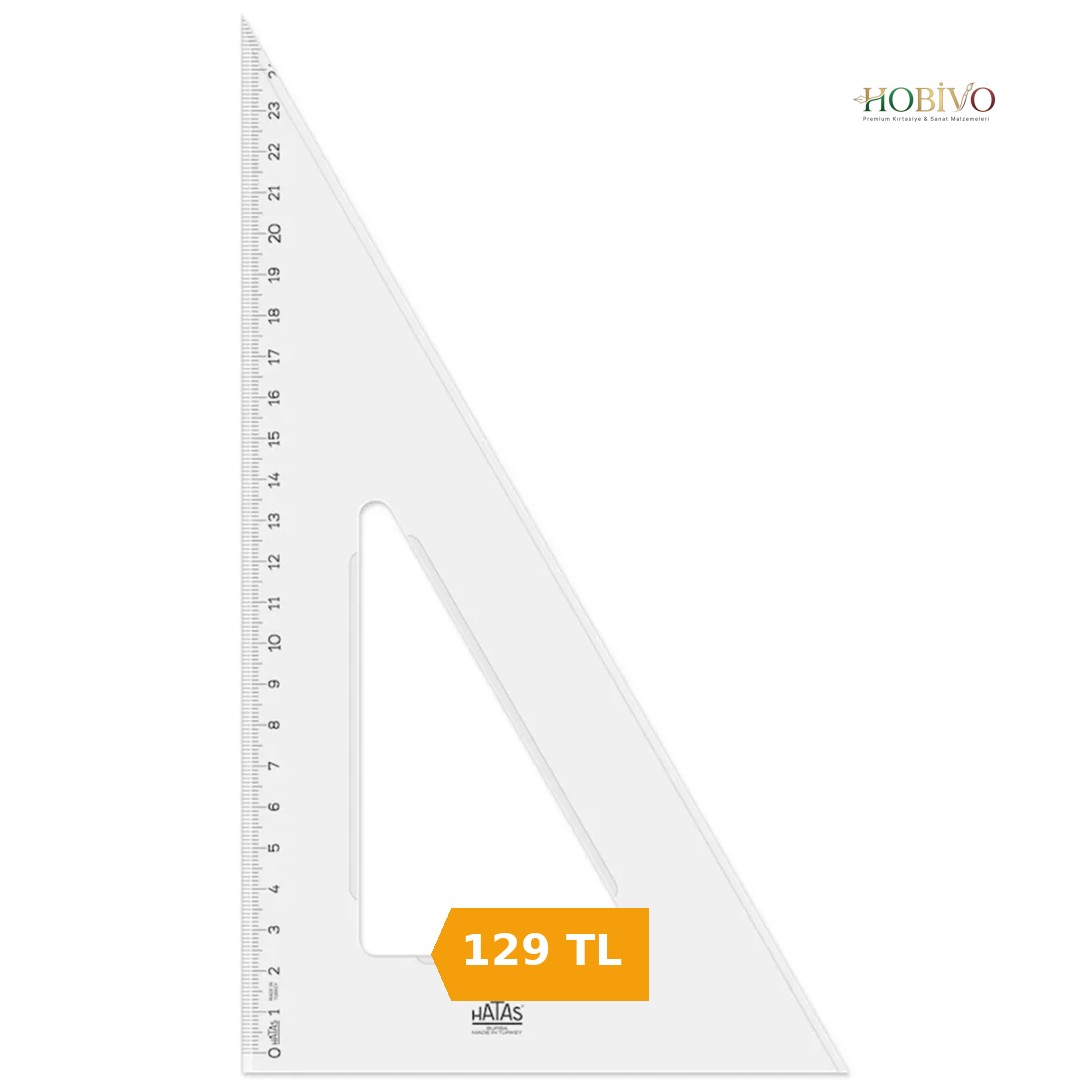 Hatas Plastik Gönye 26 cm. (30-60-90)