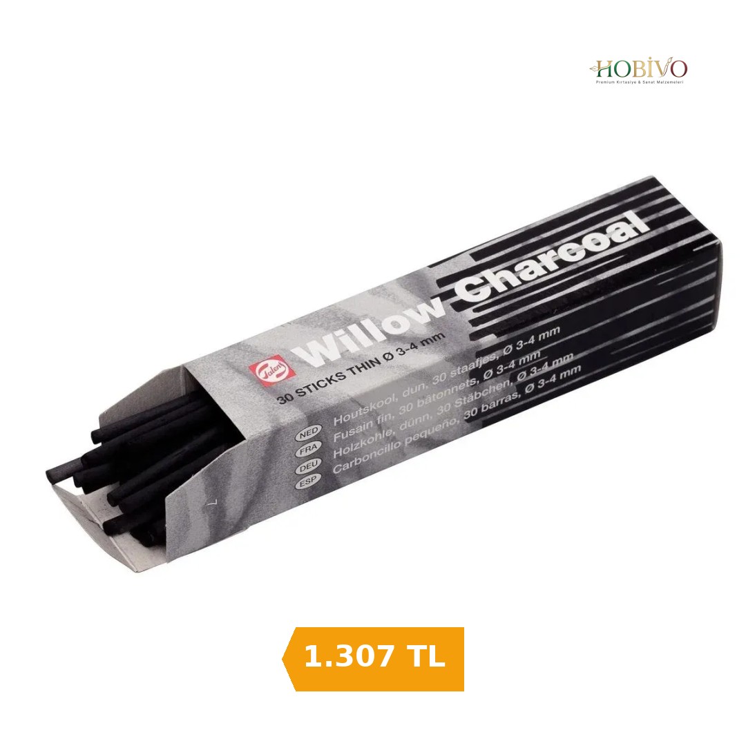 Talens Willow Charcoal Doğal Kömür Füzen Seti 3-4 mm 30